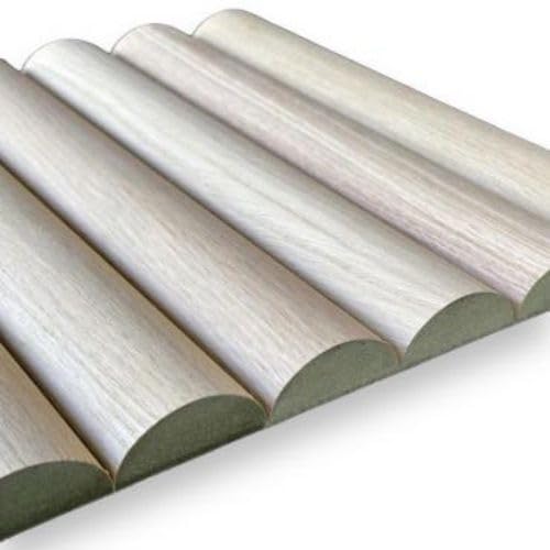 Revestimiento de Pared de Palilleria flexible efecto 3d MDF Hidrófugo Laminado en Madera de Roble 300X2400 mm