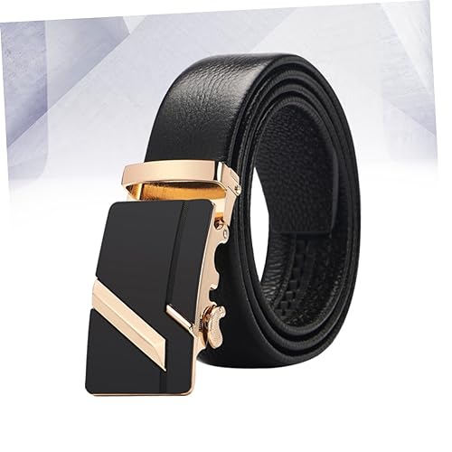 PartyKindom Men's Automatic Buckle Belt Imitation Leather Casual Jeans Strap Belt for Men3