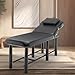 Dithoko Professioanl Massage Table w/Adjustable Backrest for Treatment Table Spa Facial Bed Barber Beauty Equipment, Metal Frame PU Leather, Removable Headrest Salon Bed, Black