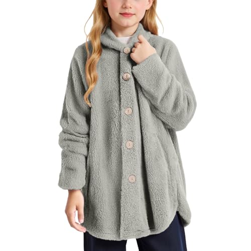 Girls' Outerwear Jackets Kids Cozy Winter Soft Fleece Zip up Hoodie Coat with Pockets 5-14 years