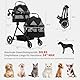 Zstar Hundewagen Hundebuggy Faltbarer Haustierwagen mit 2 Abnehmbaren Hundebox Tasche für Zwei Kleinen Hunden Katzen, Belastbarkeit bis 15 kg pro Ebene