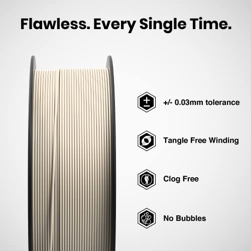 Image of NUMAKERS PLA Plus (PLA+) 3D Printer Filament, 1.75mm, Dimensional Accuracy + /- 0.03 mm, 1 kg Spool (2.2 lbs), Compatible with Most FDM Printers (Ivory)