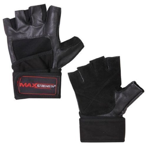 MAXSTRENGTH - Gant Homme sans Doigt Mitaine Musculation Cyclisme Haltérophilie - Gants haltérophilie Cover