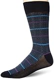 Perry Ellis Men's Tencel Herringbone Stripe Dress Sock