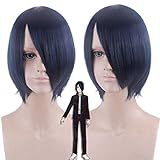 Yu Ishigami cosplay peluca Anime Kaguya sama Love is War Cosplay pelucas hombres halloween 35cm azul marino Pelo sintético + gorro de peluca Yu Ishigami peluca PL-684
