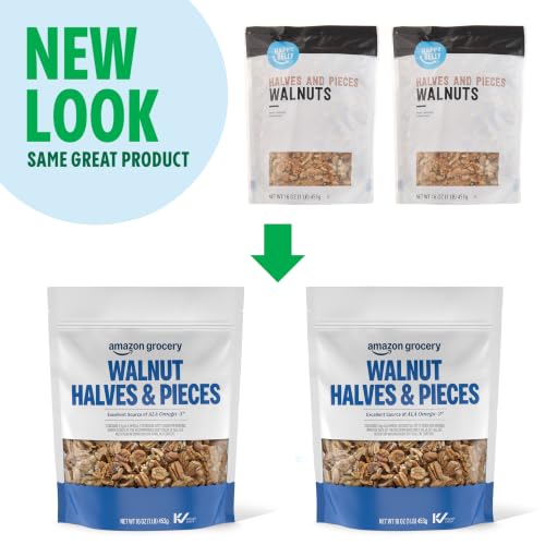 Amazon Grocery, California Walnuts Halves and Pieces, 16 ounce (Pack of 2) image 4