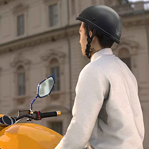 Smallest Dot Approved Motorcycle Helmet, Men Women Open Face Motorcycle Helmet Ultra-Thin Comfortable Beanie Cruising Skull Cap Novelty Small Helmetcool Skull Cap Half Shell Helmet #TOP1