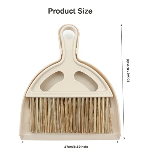 Roellgs Mini-Kehrschaufel und Bürsten-Set, kleiner Besen und Kehrschaufel-Reinigungsset für Büro, Zuhause, Schreibtisch, Theke, Schublade, Tastatur, Autoreinigung – Bild 3