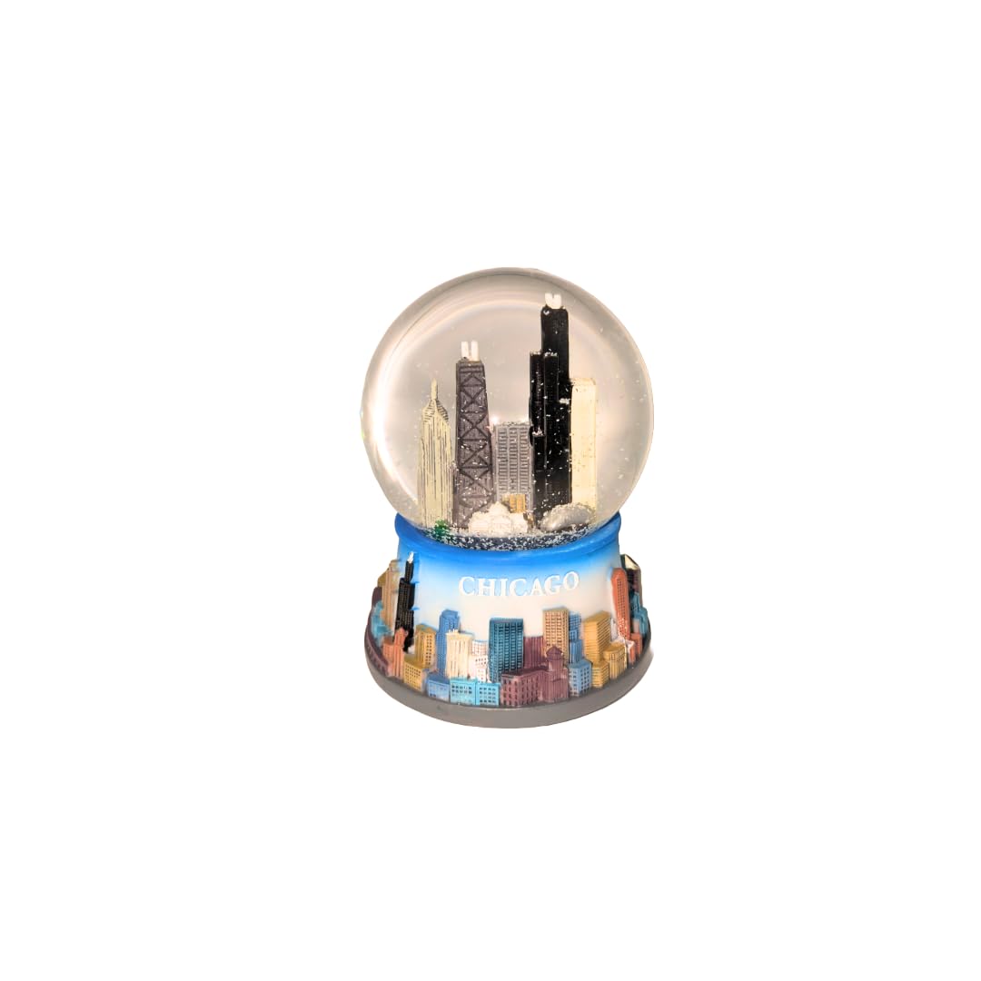 Chicago Color Musical Snow Globe - 100mm