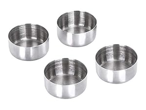 CHG Teelichthalter 4er-Pack Silber Edelstahl