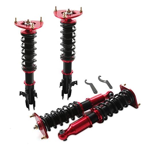 Coilover Struts Spring Shocks Adjustable Coilovers Suspension Coil Spring Shocks and Struts Full Set Kits ECCPP Replacement fit for 2008-2013 for Subaru Impreza
