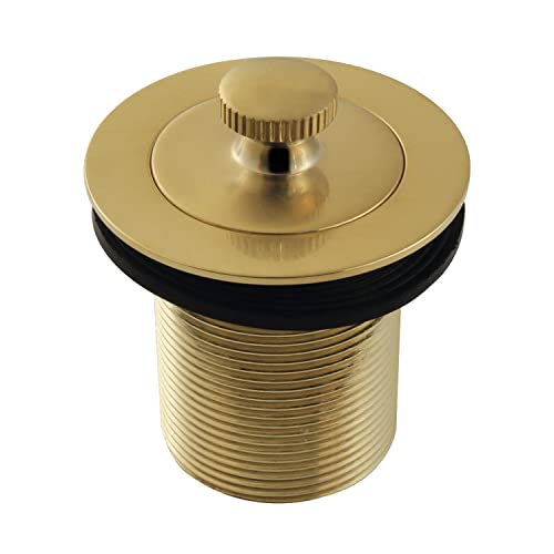 Kingston Brass DLT20SB 1-1/2" Lift and Turn Tub Drain with 2" Body Thread, Brushed Brass by Kingston Brass - Used condition - US$45.49