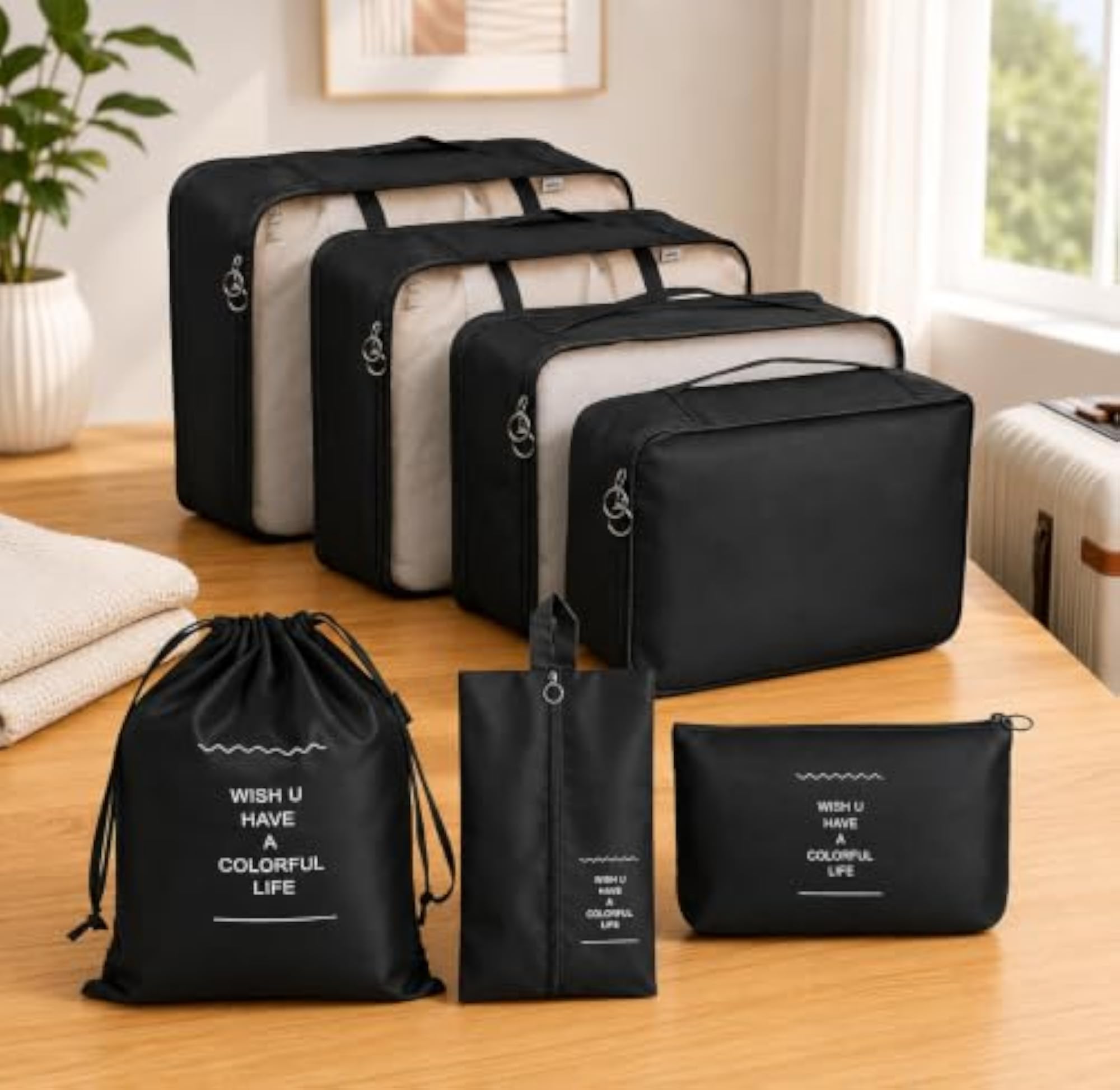 Travel Storage Bag Set, Luggage Organizer Packing Cubes