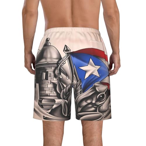 Men Beach Shorts Casual Swim Trunks Quick Dry Board Short Hawaii Bathing Sport Trunk with Drawstring for Gym Surfing3