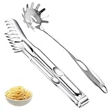 Nudelzange, Spaghettilöffel Und Spaghettizange, 2 Stück Edelstahl Nudelkellen Mit S-Form Grillzange, Ideal Für Pasta Und Spaghetti, Langlebig Und Praktisch
