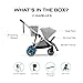 Cybex e-Gazelle S Electronic Assist Stroller – Gazelle S Single-to-Double Electric Stroller, Smart Assist, Rocking Mode, 20+ Configurations & Compact Fold, Silver Frame with Stone Grey Seat