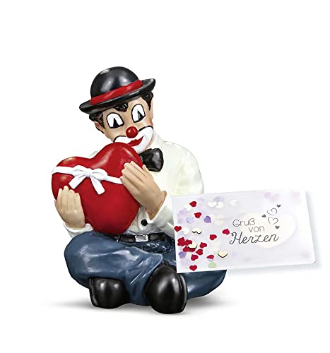 Gildeclown mit Herz – Deko Figur in Geschenkbox Geburtstag Frauen Höhe 8...