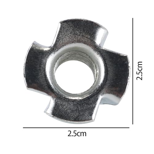 Gorise 160-teiliger Verzinkter Mutternsatz (M3-M10) FourClaw T-Muttern Für Holzmöbel Baurohre Bleche Holz Kletterwände