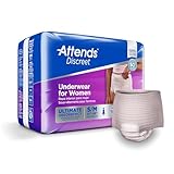 Attends Discreet Disposable Underwear Female Pull On with Tear Away Seams Medium, ADUF20, 20 Ct