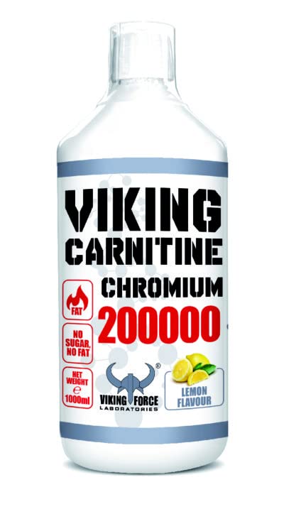 VIKING FORCECarnitine Chromium 200000 - Strawberry Flavour Fat Burner, 1000 ml, 133 servings, For faster fat burning process