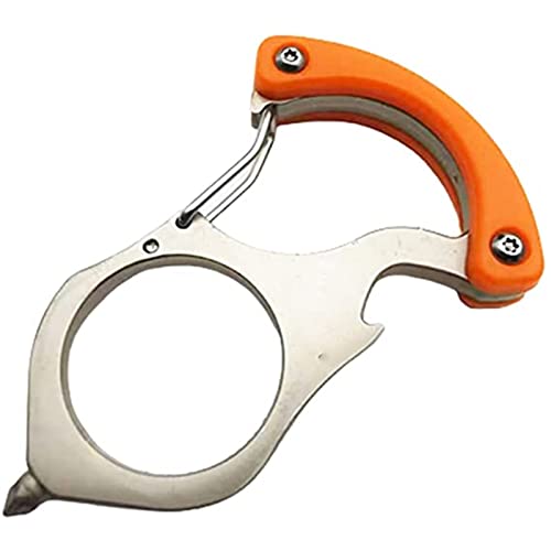 3pcs crochet d'autoprotection de boucle de clé de voiture, anneau d'autoprotection de boucle de clé de voiture, anneaux de porte-clés en acier inoxydable, porte-clés multifonction