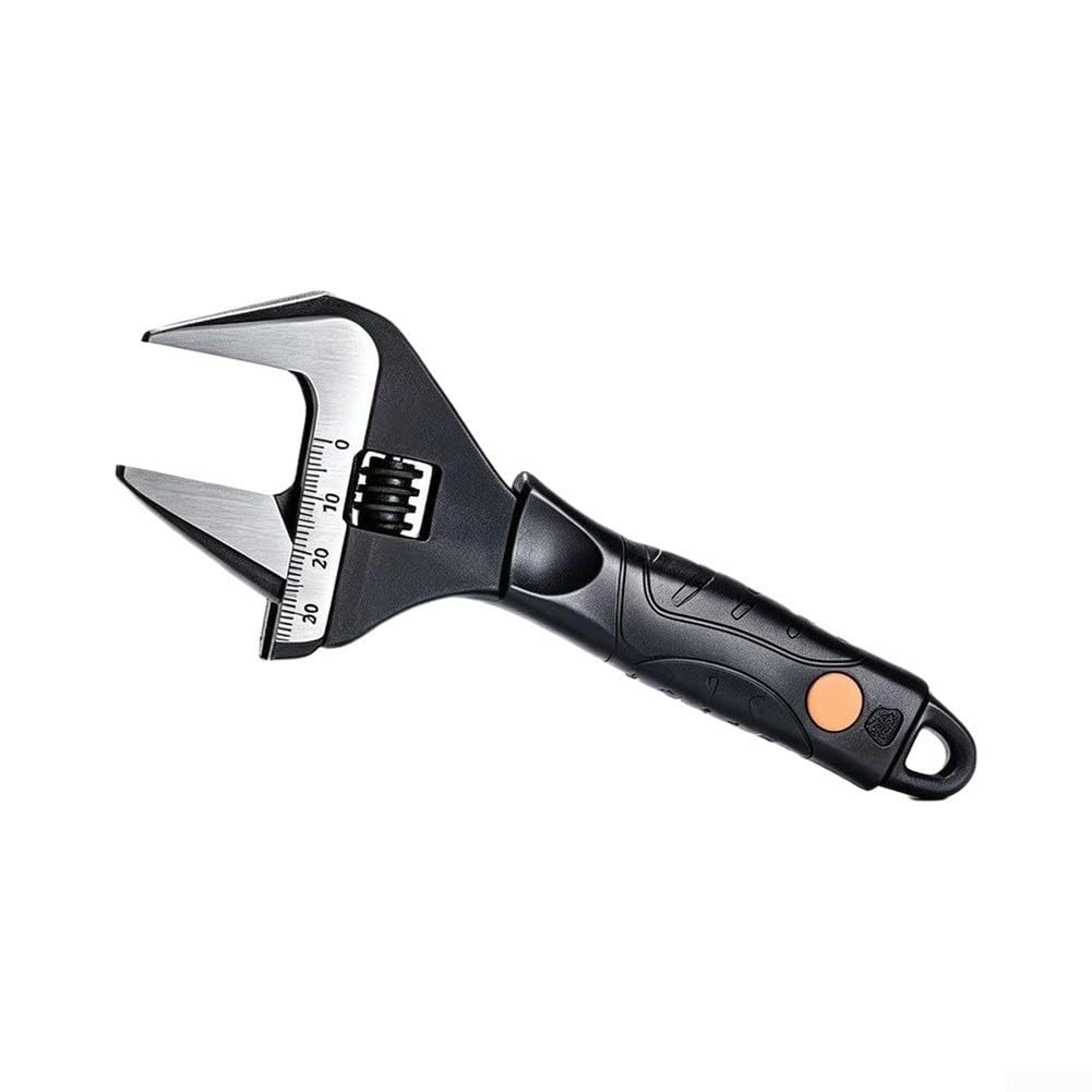 Llave Ajustable Extra Ancha 6-12 Pulgadas con Mordazas Paralelas Profundas para Fontanería y Automoción Mango Ergonómico Antideslizante para acero para forjado(6inch)