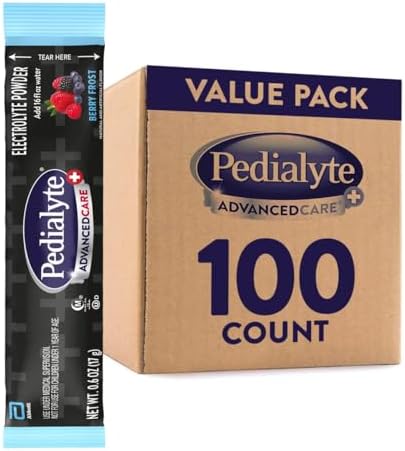 Pedialyte AdvancedCare Plus Electrolyte Powder Packets, Berry Frost-100ct