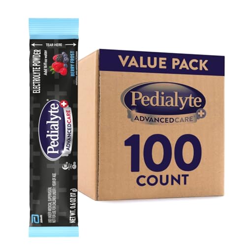 Pedialyte AdvancedCare Plus Electrolyte Powder, Berry Frost, 100 packets