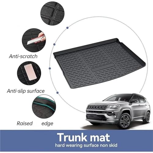 Tapis coffre Jeep Compass anti-tache imperméable 2017-2023
