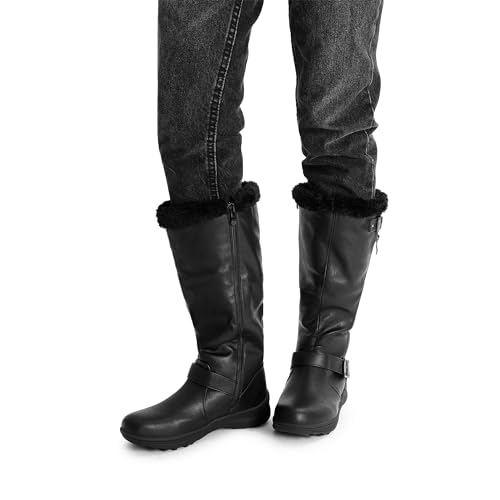 image for DREAM PAIRS Rabbit Women's Lady Winter Fully Fur Lined Double Buckle R