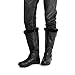 DREAM PAIRS Women's Winter Fully Fur Lined Zipper Closure Snow Knee High Boots,Size 8,Black/Pu,RABBIT