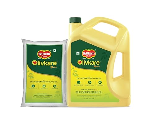 Image of Del Monte OlivKare Heart Pro Oil 870g | Goodness of Olive Oil | Blend of Olive Oil & Rice Bran oil | Contains MUFA, PUFA, & Omega-6 which helps control Bad Cholesterol | Suitable for Everyday Indian Cooking