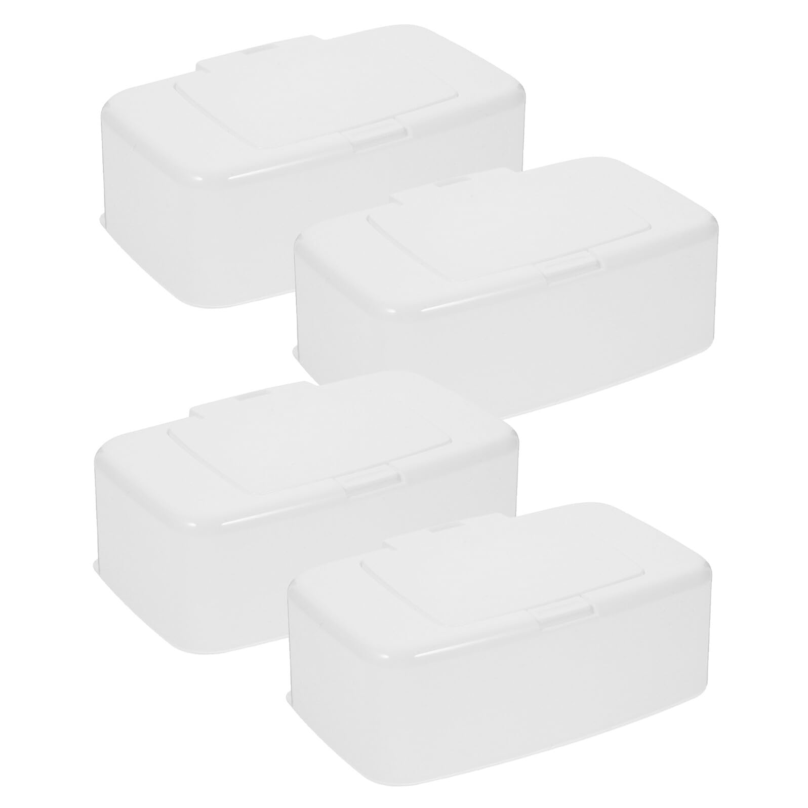 Caja Dispensadora de Toallitas Húmedas con Tapa, 4 Piezas