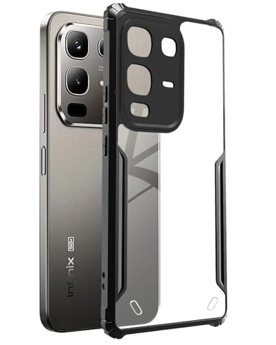 Image of SPAZY CASE Infinix Note 50s 5G+ Back Cover | Transparent Crystal Clear Hard PC Back Case with TPU Bumper, Drop Protection Case Cover for Infinix Note 50s 5G+