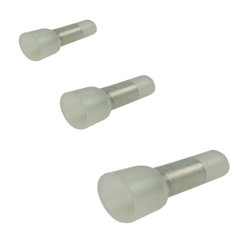 UKCable-Ties Closed End Connectors Small Medium Large Clear Nylon Insulation Wire Crimp Terminals (25, Small)