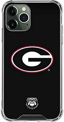 Skinit Clear Phone Case Compatible with iPhone 12 Pro Max - Officially Licensed University of Georgia Logo Red Design