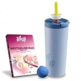 AIR UP Original Tumbler Starter Set 700 ml - Dusty Blue, including 5 sugar-free flavoured Pods and a Dusty Blue Pod Case | Water bottle, BPA-free