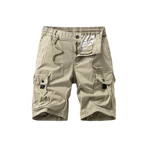 Bermuda de sport fitness homme en coton respirant doté de grandes poches