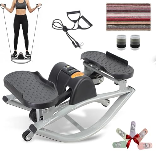 Stepper de fitness polyvalent avec bandes de résistance et LCD
