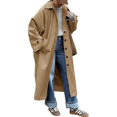 Tankaneo Women's Long Trench Coat Cover