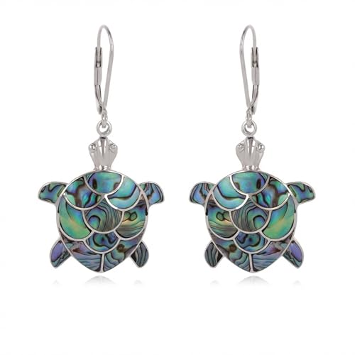 Boucles d'oreilles nacre abalone et argent 925 anti-ternissement