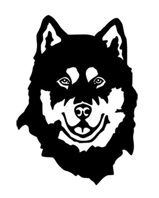 Car Sticker Alaskan Malamute Head Window Film ATK0220 Caravan Campervan Car Sticker Dog Head Amberdog