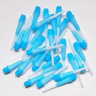 LSTYLE Dart Tips: Lippoint - Plastic Soft Dart Points - Two Tone Ombré Gradient Color - Light Blue