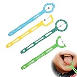 4pcs Tongue Trainer,Tongue Exerciser,Tongue Thrust Corrector,Tongue Stabilizing Device,Tip Lateralization And Elevation,Oral Motor Therapy Tools,Oral Muscle Training Tool For Stiff Tongue Clear Speech