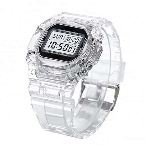 Sportuhr für Herren | Unisex transparente Datumsanzeige Armbanduhr | Wandern Sport Uhr für Männer Frauen Indoor Outdoor Wandern Radfahren Schwimmen Camping Nacht Fitness – Bild 8