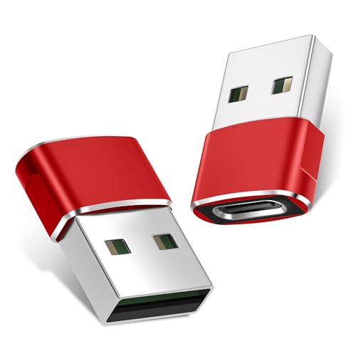 Basesailor Adaptador USB a USB C 2 Pack,USB C Hembra a USB Macho Convertidor Cable Cargador Tipo A para iPhone 16 15 14 Pro MAX,Apple Watch 9,AirPods iPad Mini 6 Air 4,Galaxy S22 S23 S24 Ultra,A54