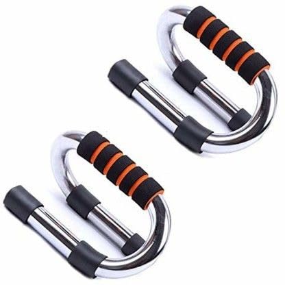 Owlix Steel Pushup Stand S-Shape strudy Non-Slip Chest Exerciser for Home Gym Push-up Bar ()-image-16