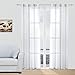 Produktbild Frenessa Gardine Store Voile Vorhang Dekoschal mit Sen 140x260cm Wei Deko f¨¹r Wohnzimmer Schlafzimmer 2 Stck.