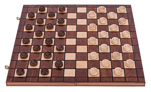 Square - Damas de Madera - 100 Campo - Checkers - 40 x 40 cm