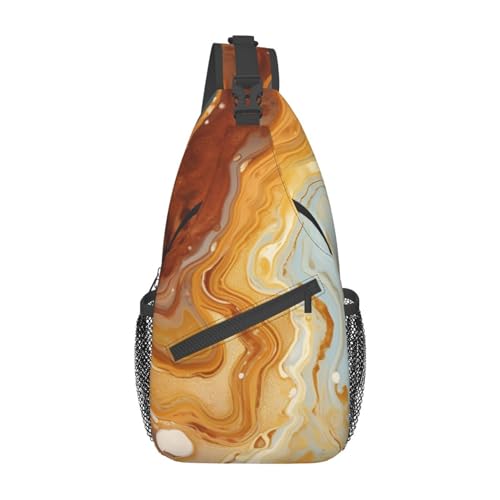 Sac à bandoulière marbre art moderne croisé au design artistique unique